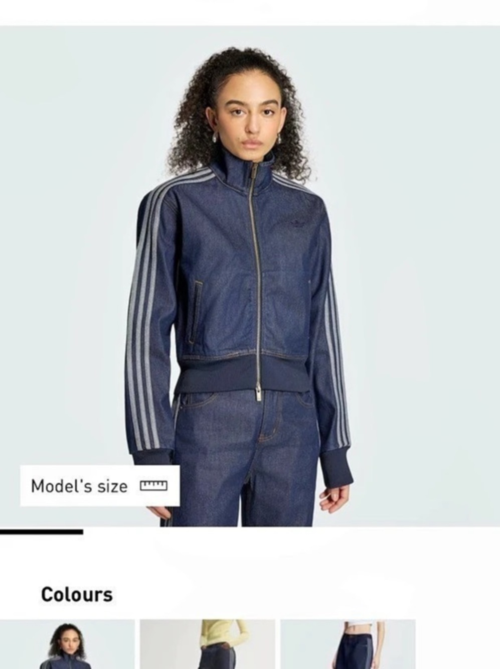 🆕 🫐🫐🫐adidas Firebird Denim Blue Track Pants and Jacket